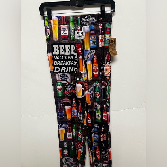 BRIEF INSANITY “BEER FOR BREAKFAST” LOUNGE PAJAMA PANTS - SIZE SMALL NWT - Picture 9 of 15